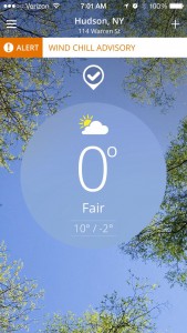 Temperature at 7 am.