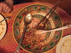 Dave's chicken over pasta